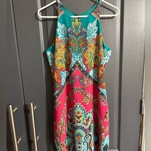 Philosophy of Peek P.O.P. Vibrant Multicolor Paisley Halter Dress
